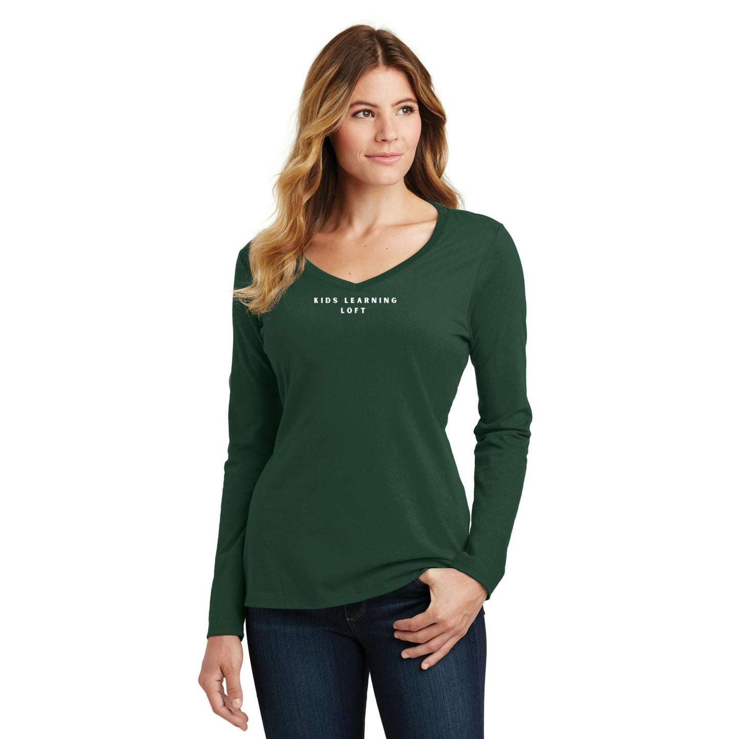 Women's Long Sleeve V-Neck Tee