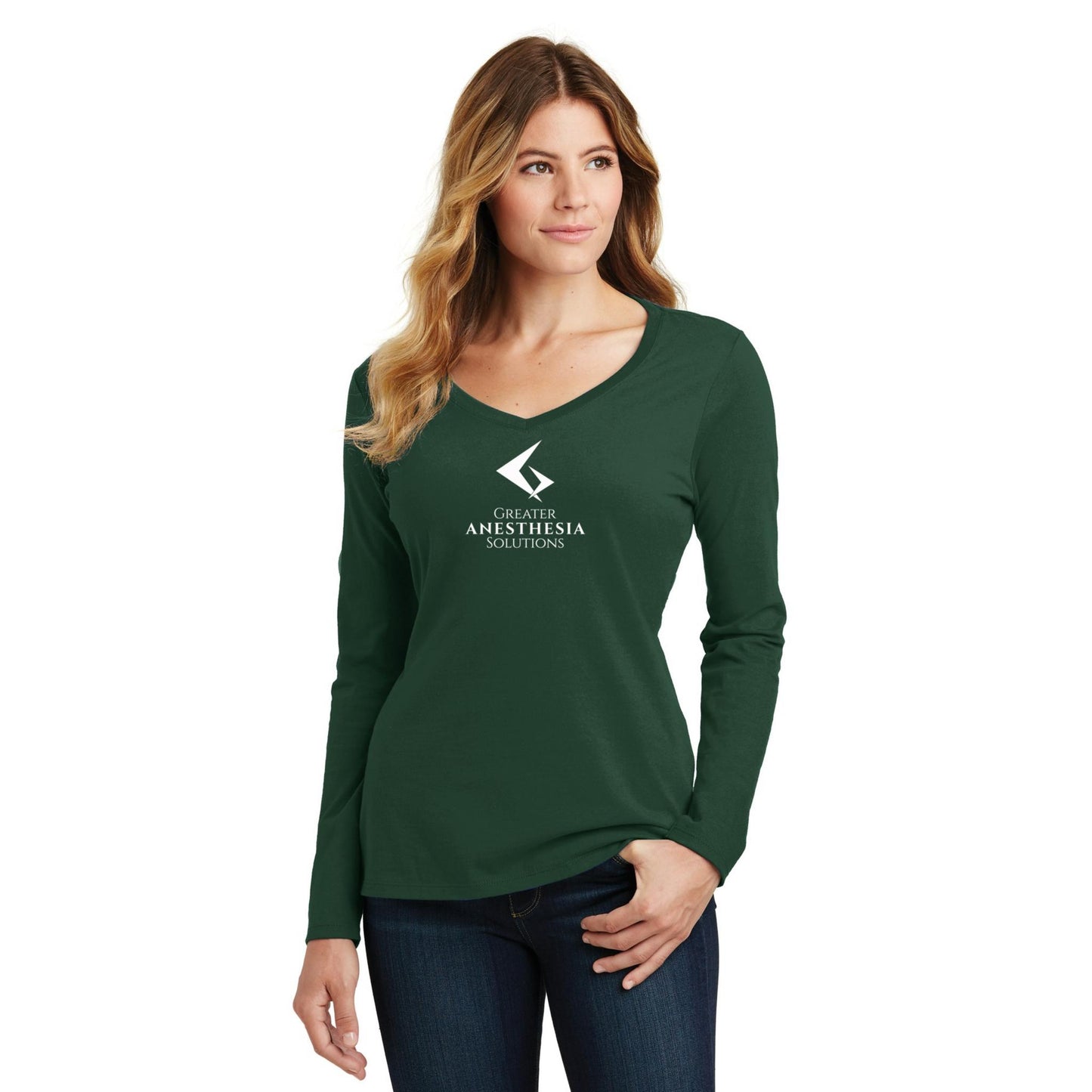 Women's Long Sleeve V-Neck Tee
