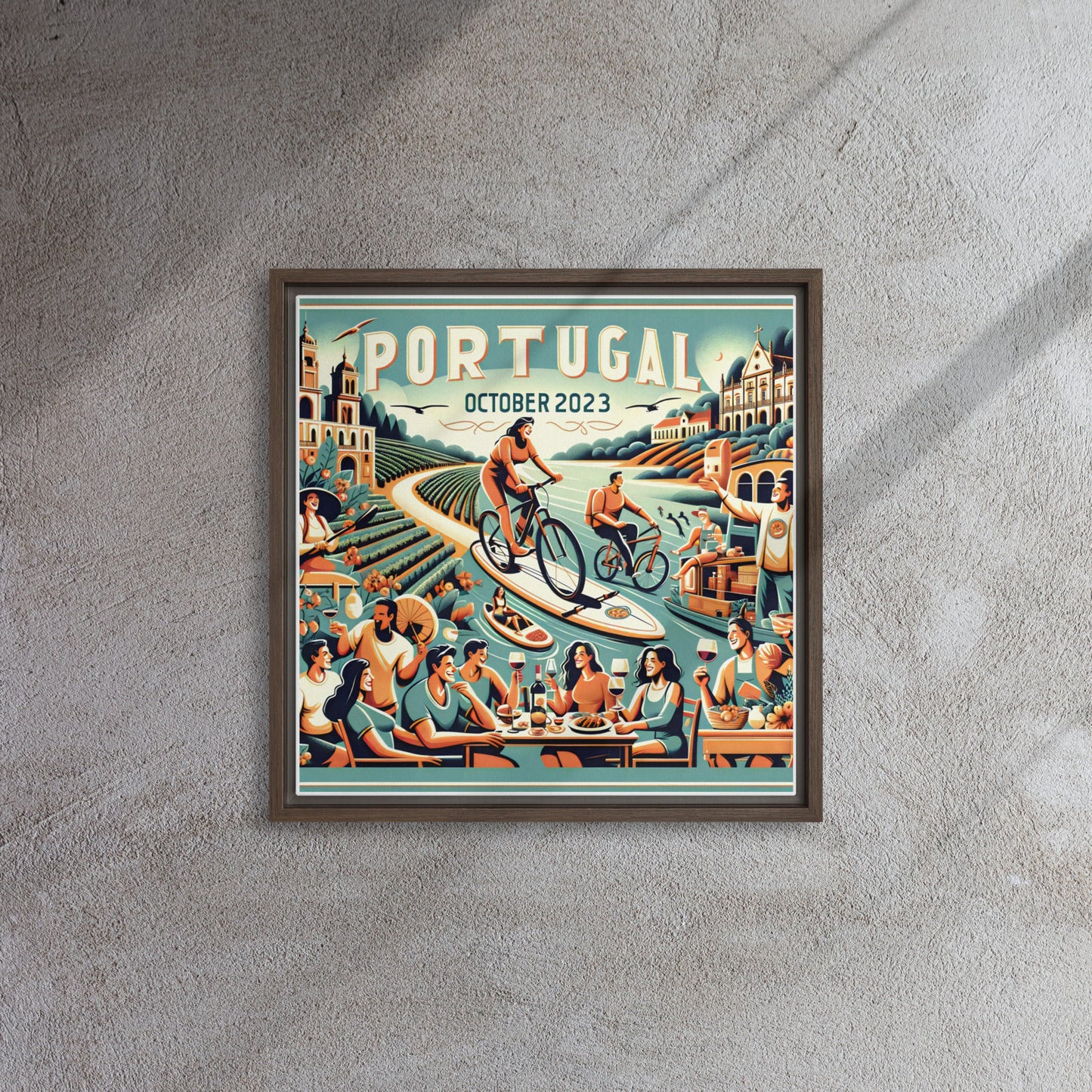 Portugals and Guys Framed canvas