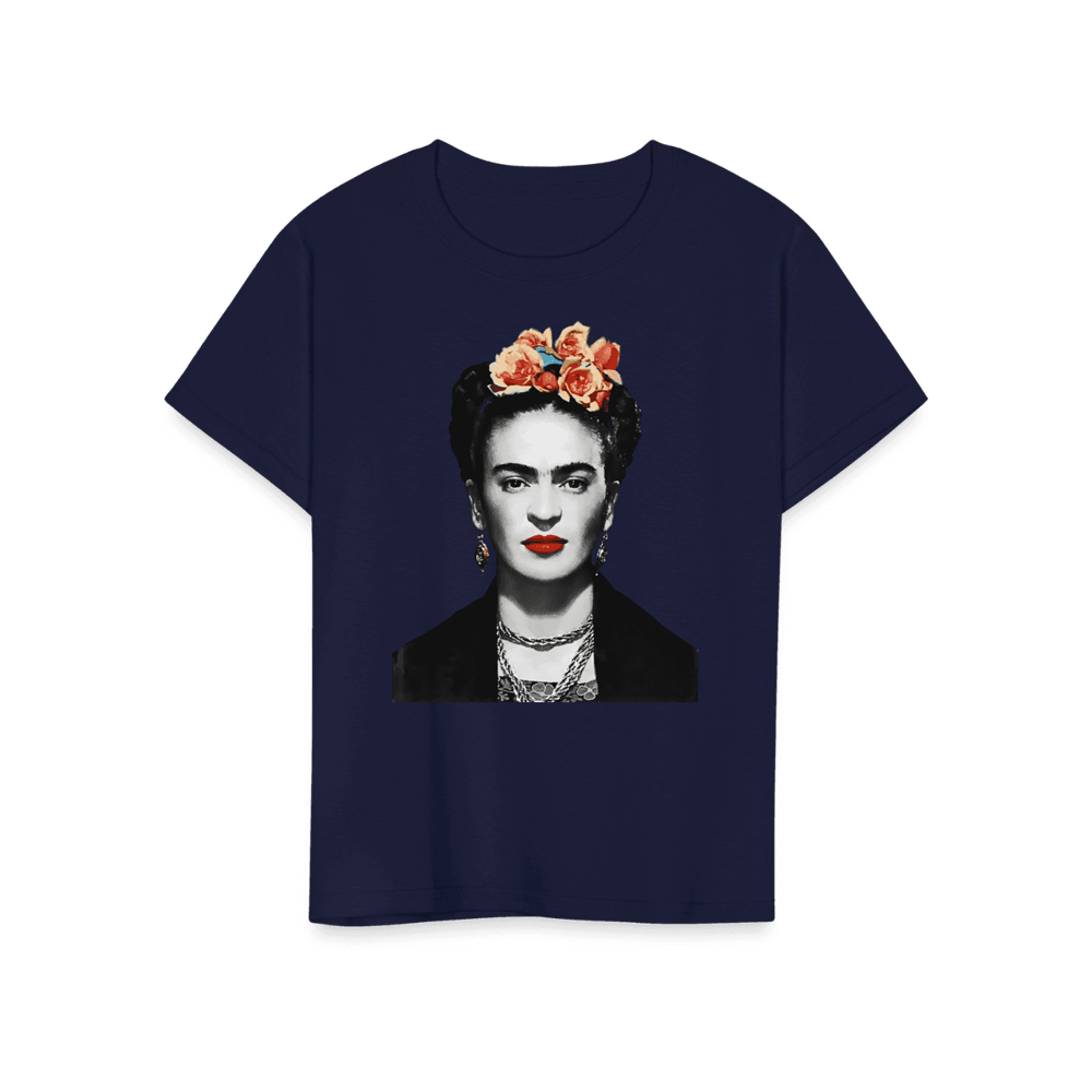 Frida Kahlo With Flowers Poster Artwork T-Shirt by Art-O-Rama Shop