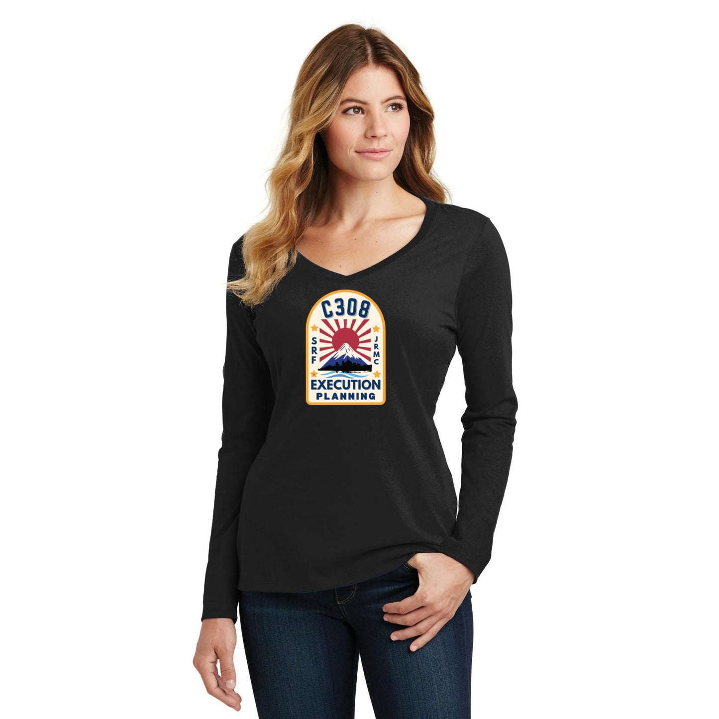 Women's Long Sleeve V-Neck Tee