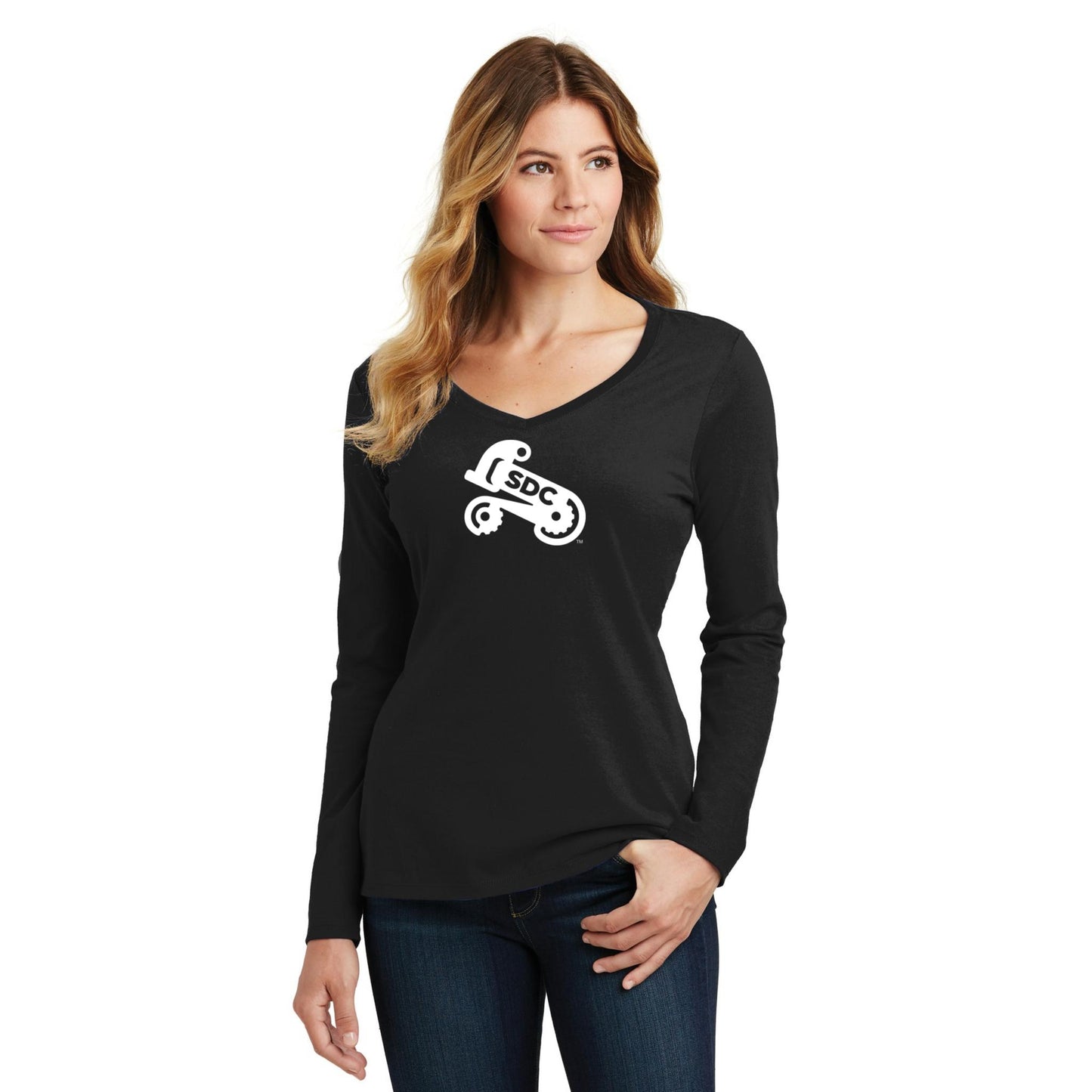 Women's Long Sleeve V-Neck Tee