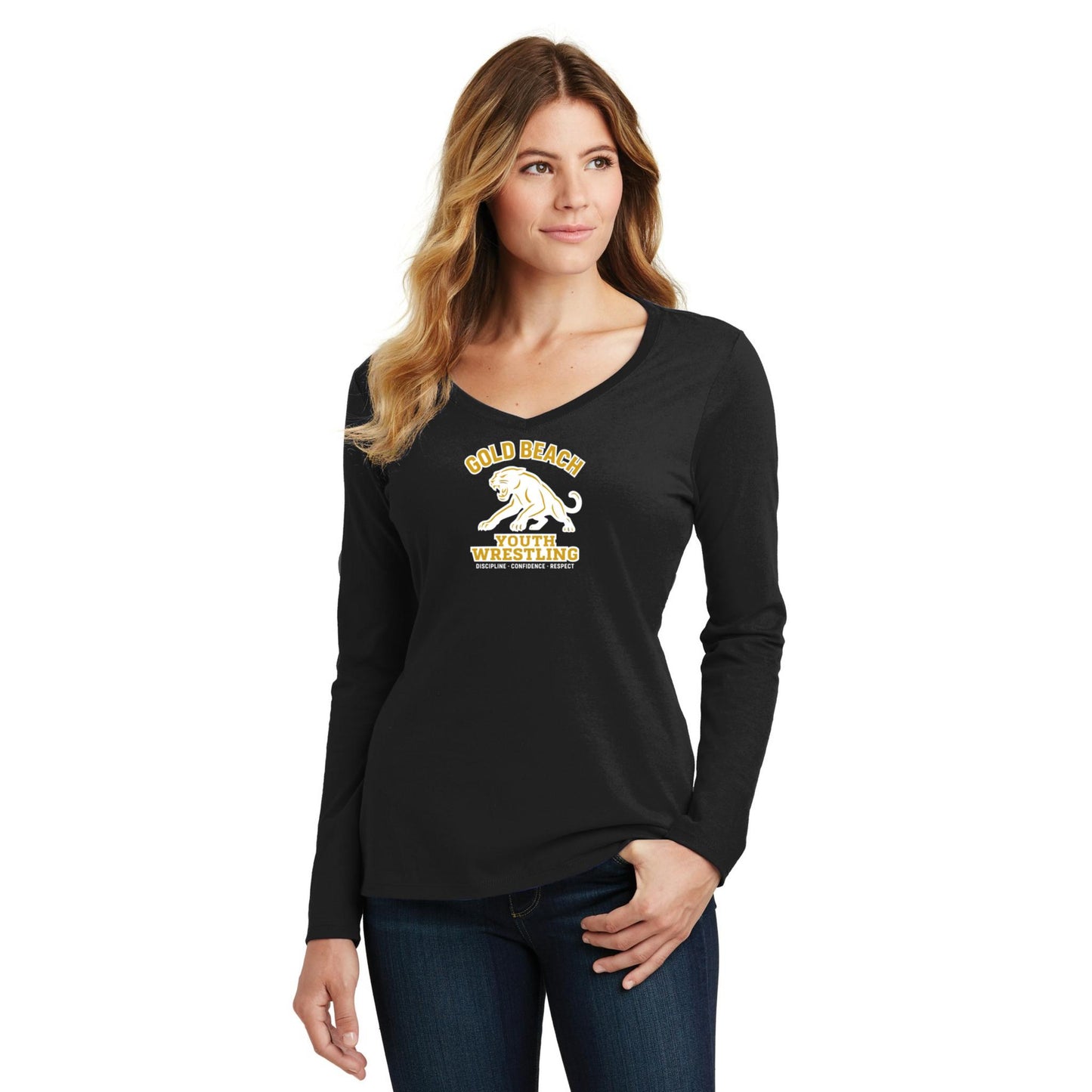 Women's Long Sleeve V-Neck Tee