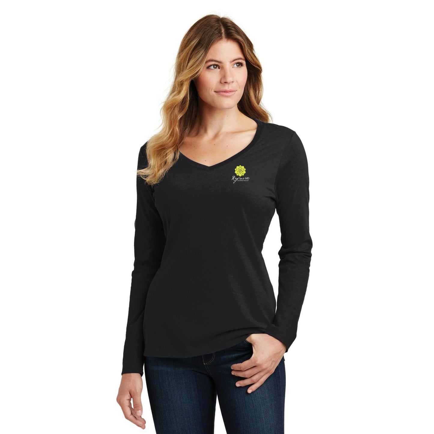 Women's Long Sleeve V-Neck Tee