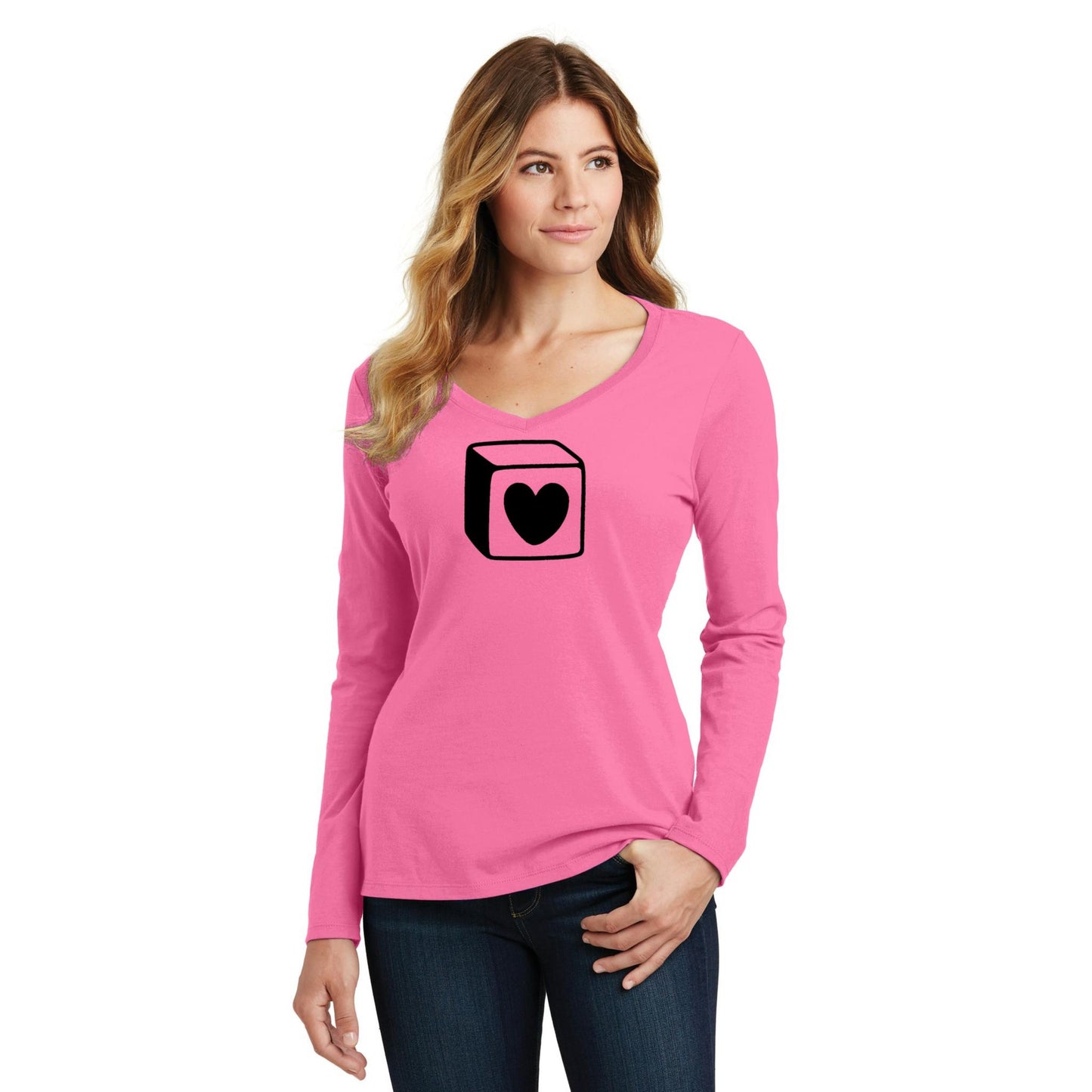 Women's Long Sleeve V-Neck Tee