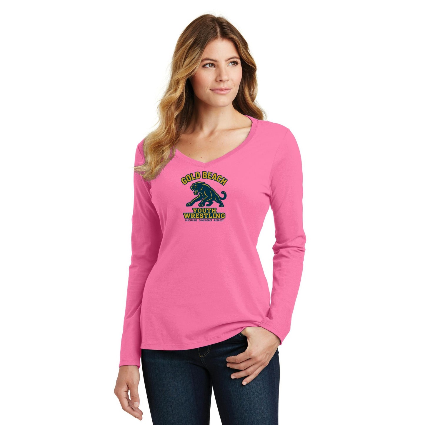 Women's Long Sleeve V-Neck Tee