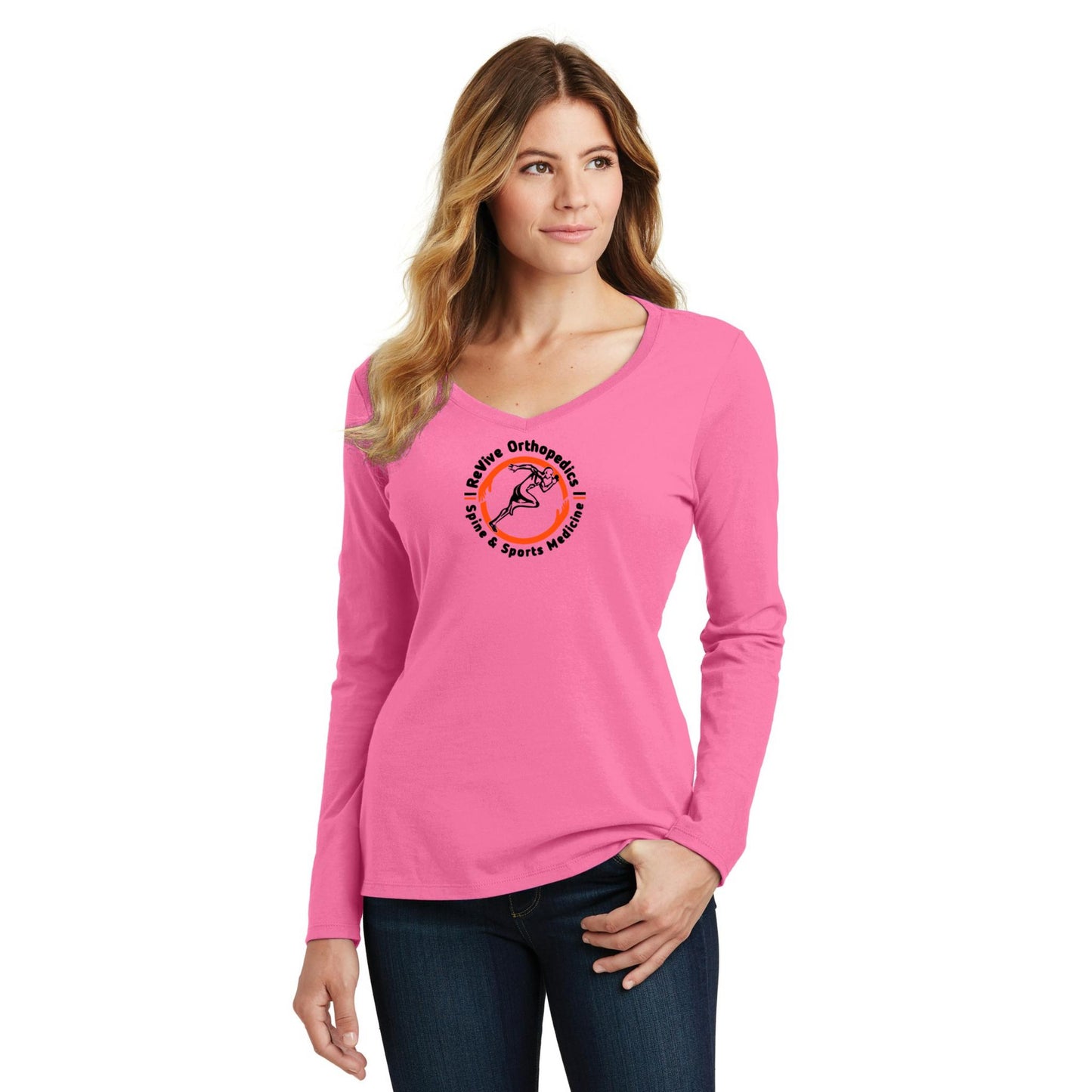 Women's Long Sleeve V-Neck Tee