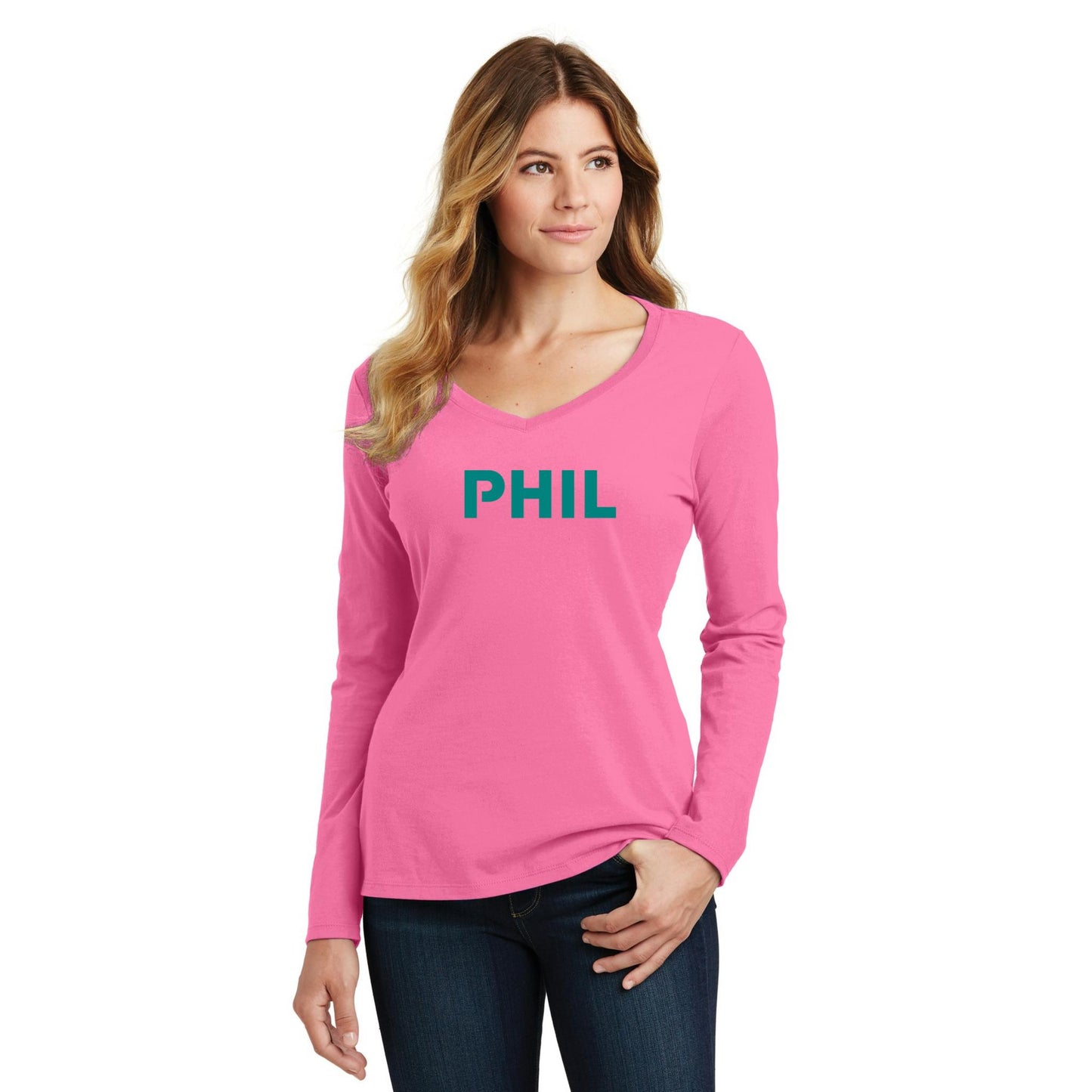 Women's Long Sleeve V-Neck Tee