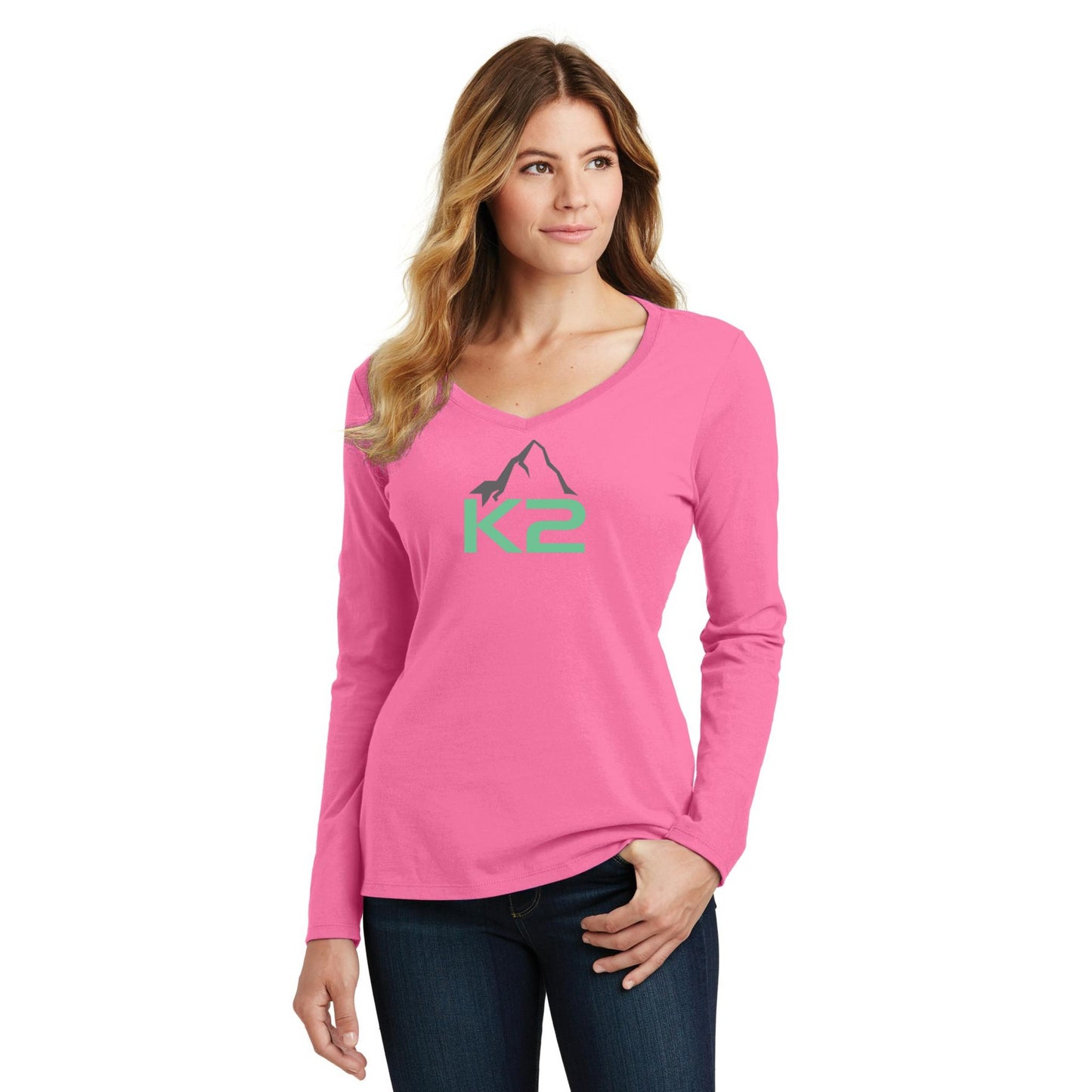 Women's Long Sleeve V-Neck Tee