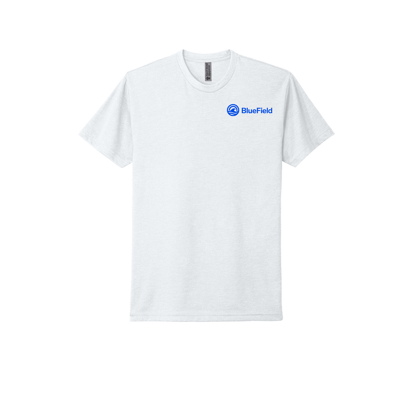 bluefieldnetwork-next-level-lightweight-tee-dtf-leftchest-nl6210-white-flat-front