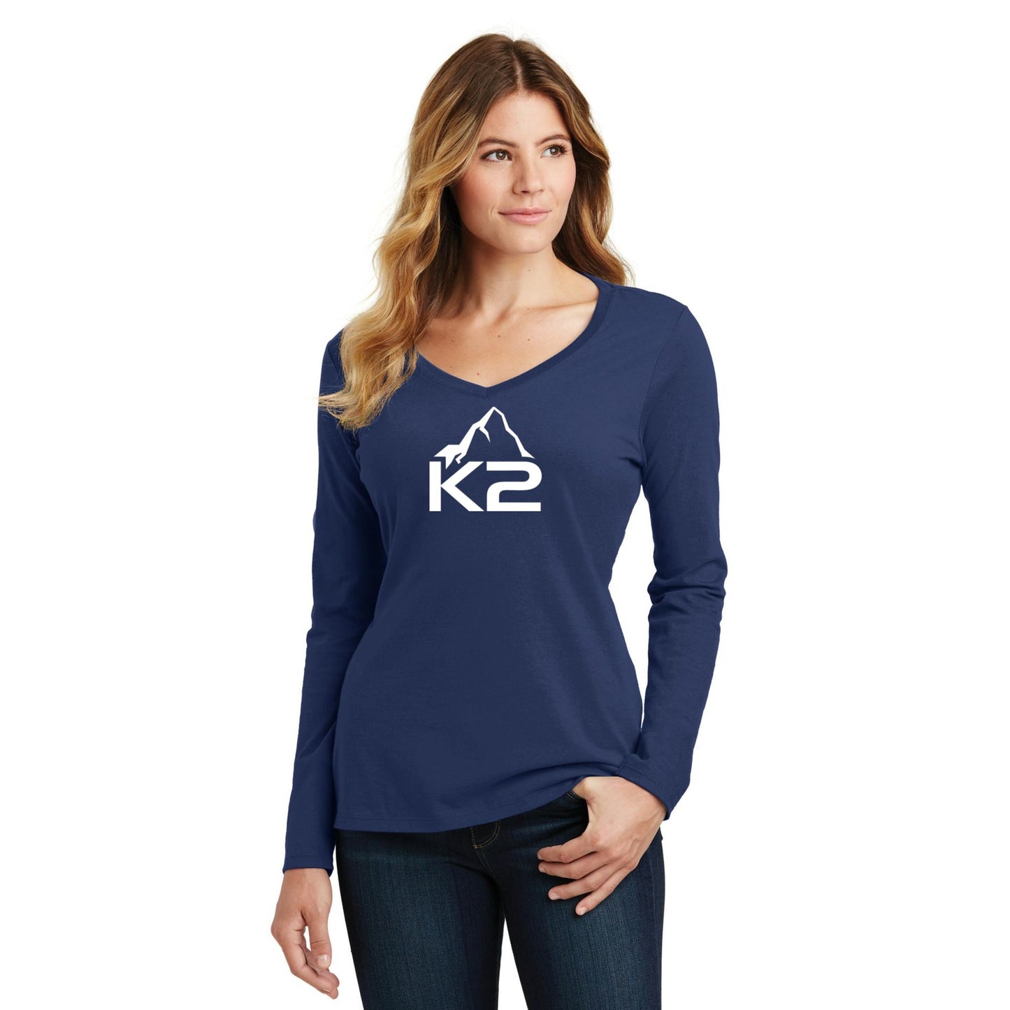 Women's Long Sleeve V-Neck Tee