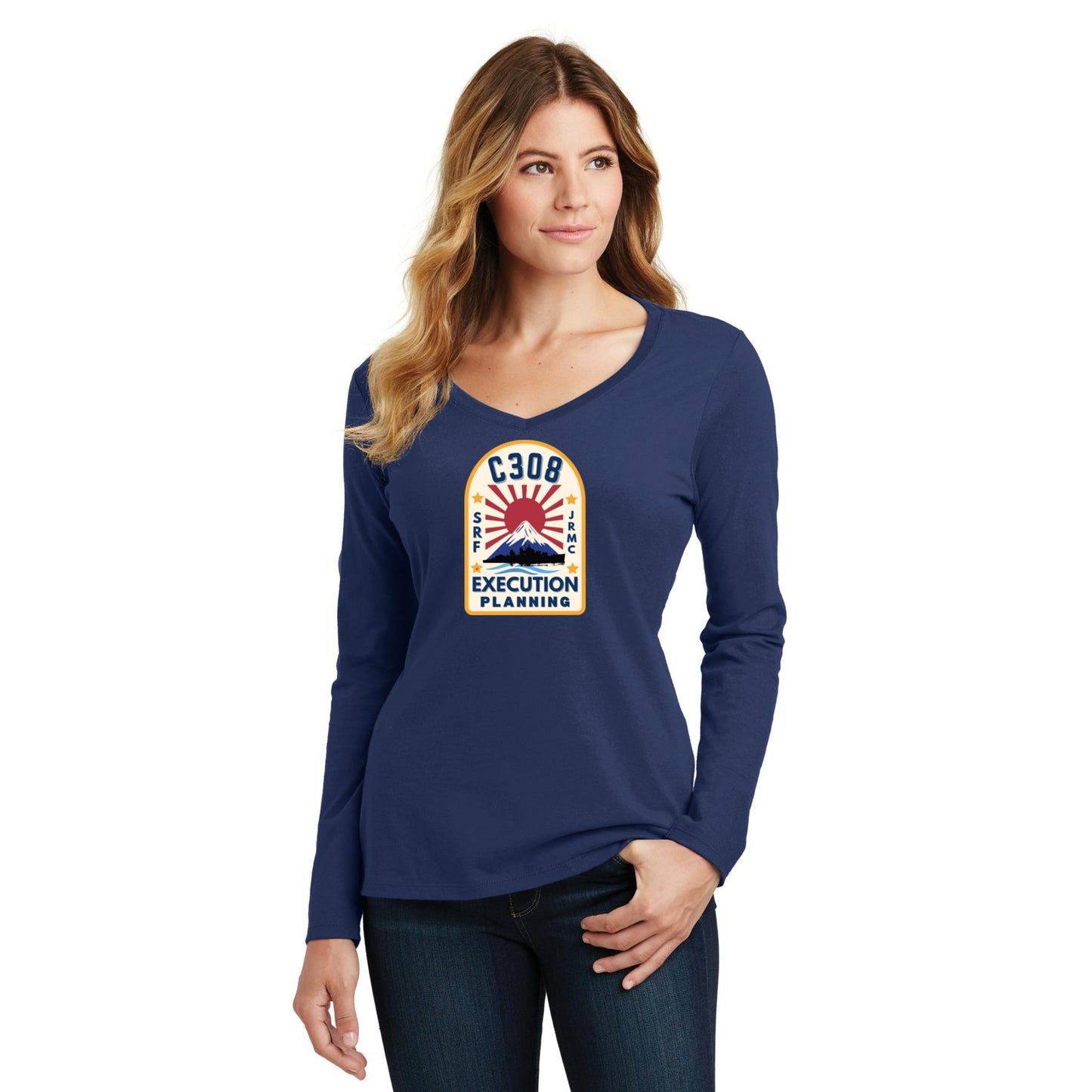 Women's Long Sleeve V-Neck Tee
