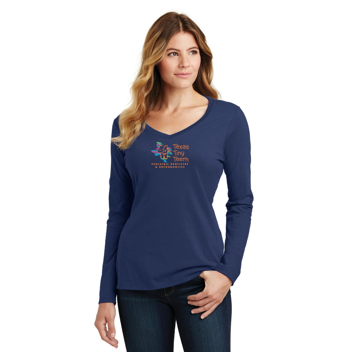 Women's Long Sleeve V-Neck Tee