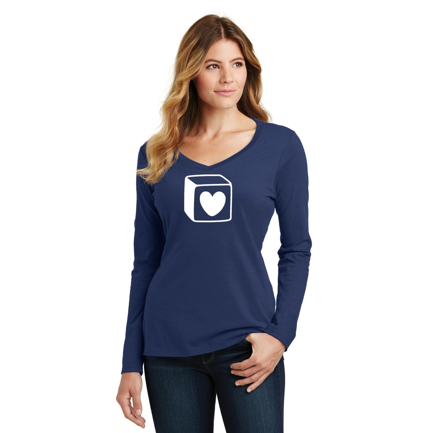 Women's Long Sleeve V-Neck Tee