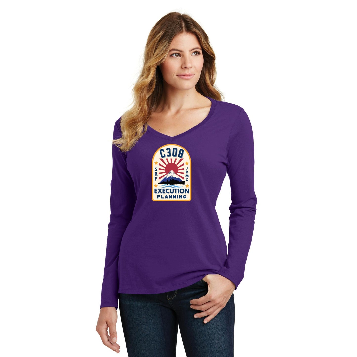 Women's Long Sleeve V-Neck Tee