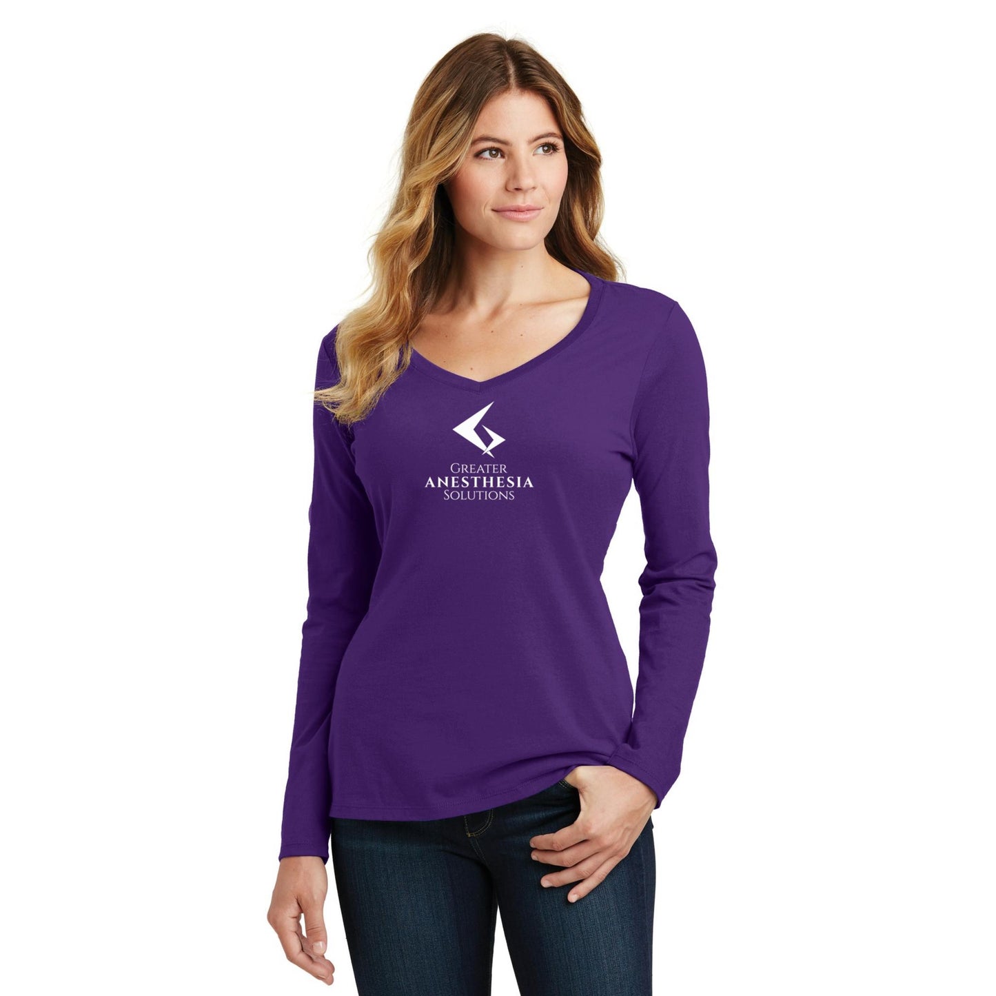 Women's Long Sleeve V-Neck Tee