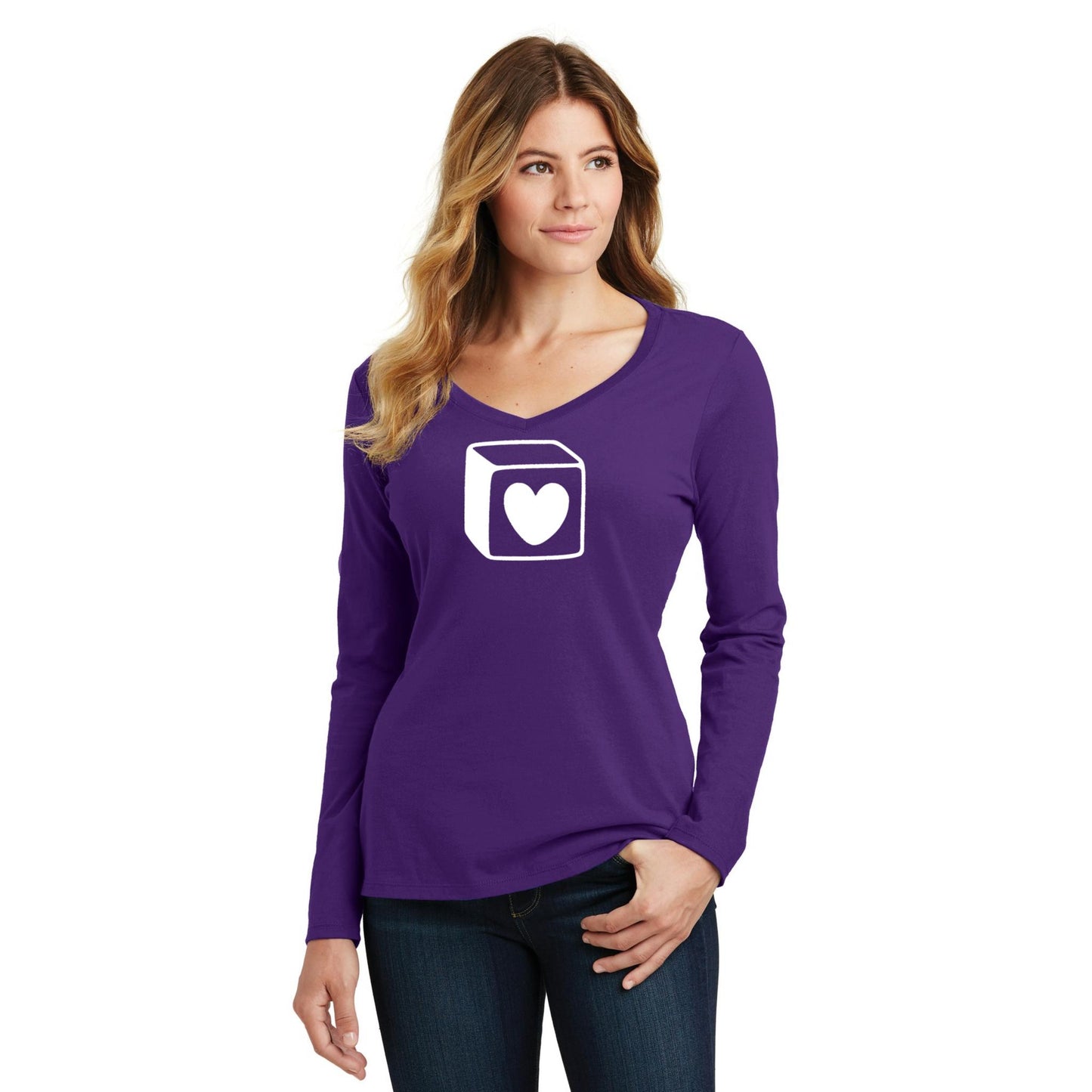 Women's Long Sleeve V-Neck Tee