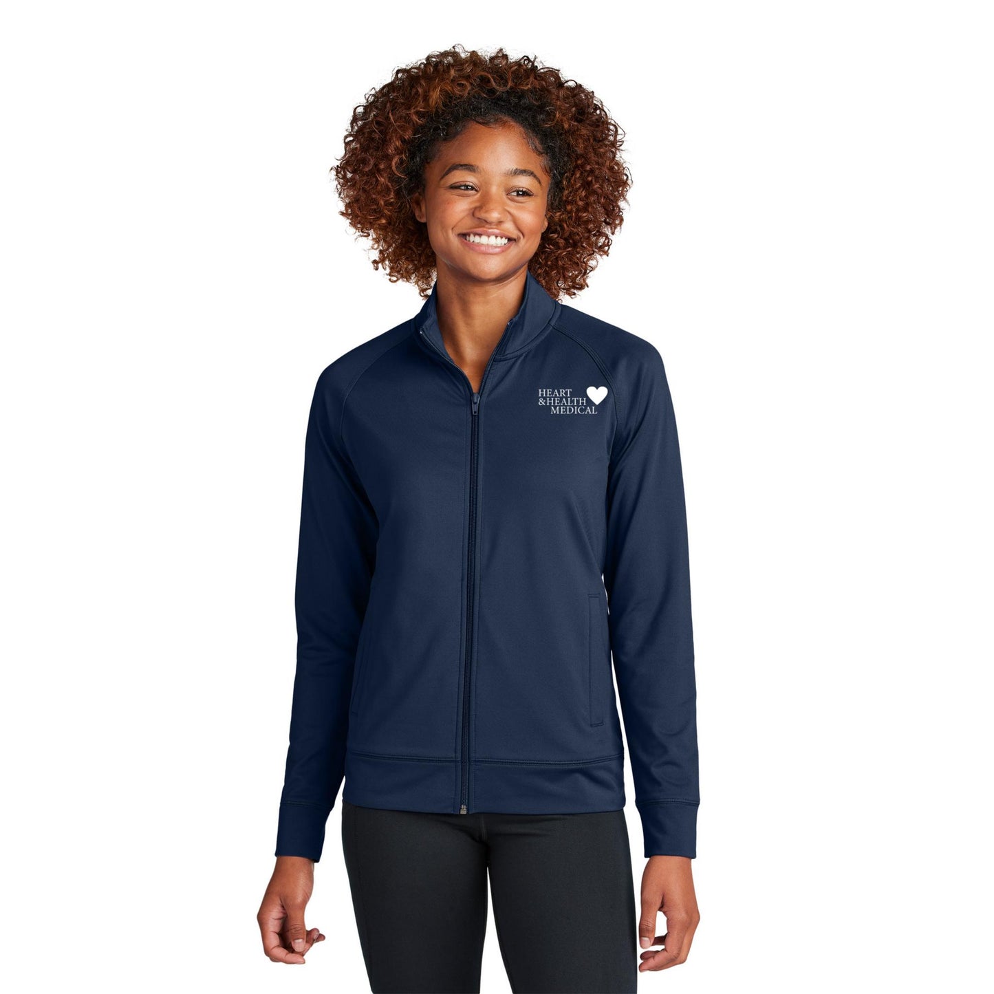 Sport-Tek® Women's Sport-Wick® Stretch Full-Zip Cadet Jacket
