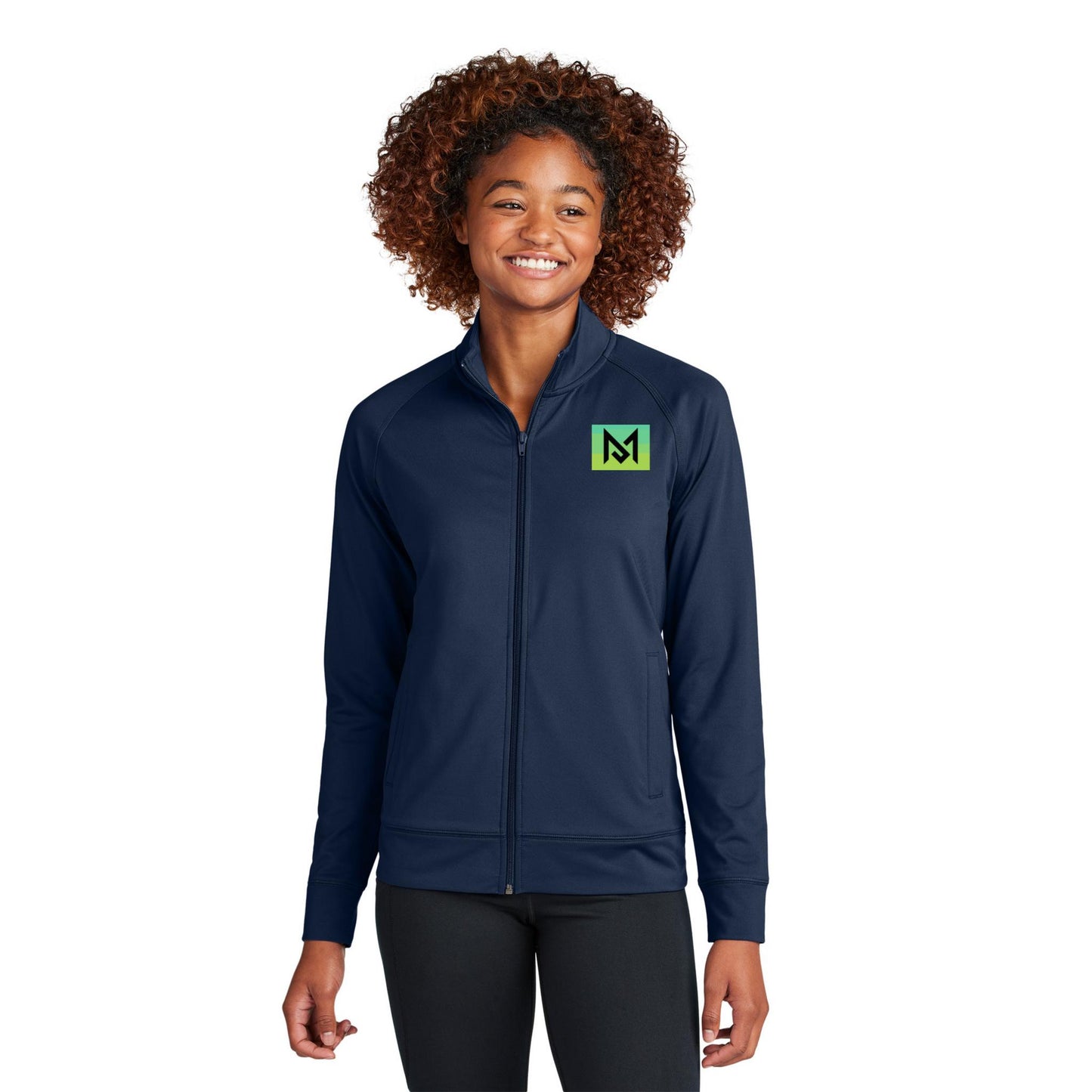 Sport-Tek® Women's Sport-Wick® Stretch Full-Zip Cadet Jacket