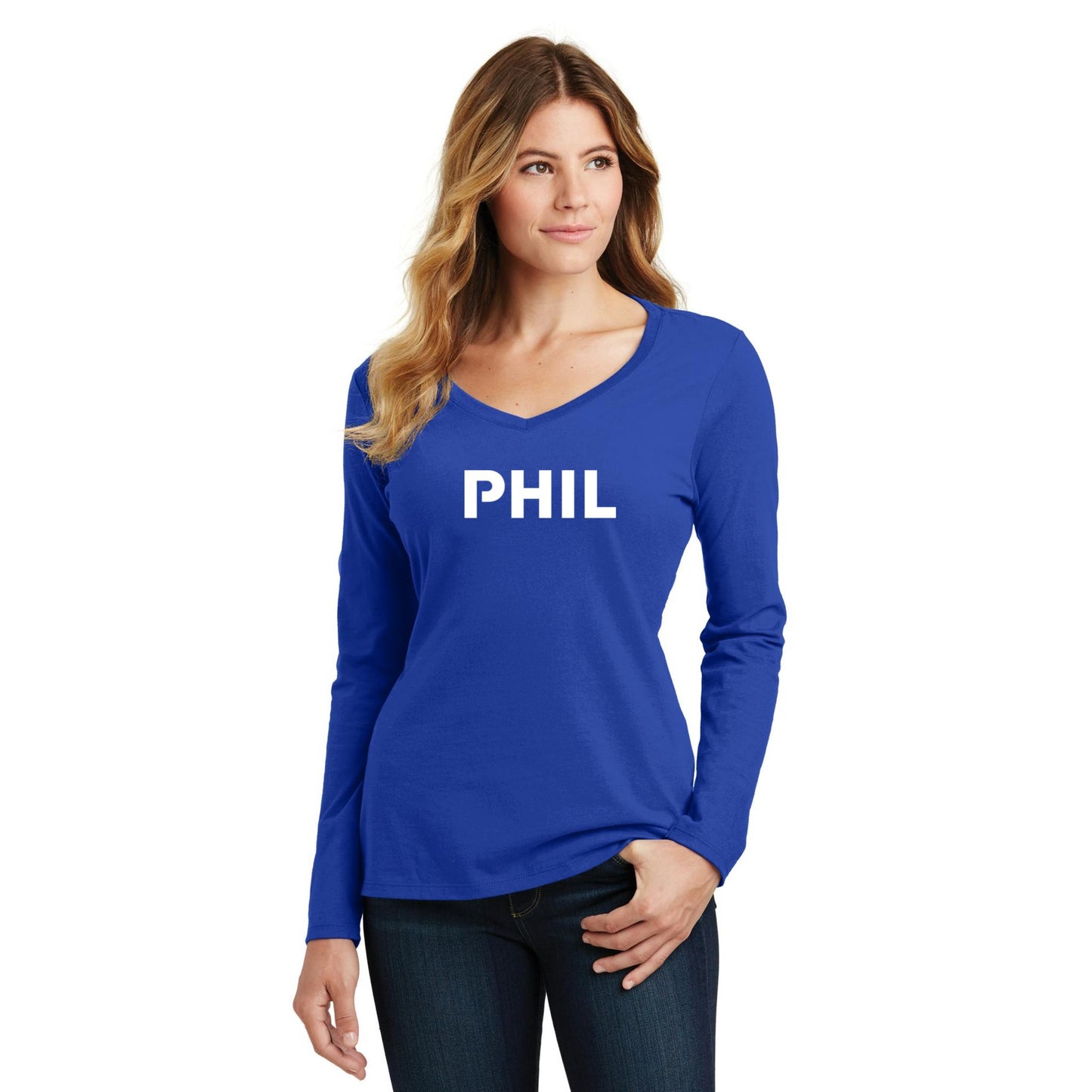 Women's Long Sleeve V-Neck Tee