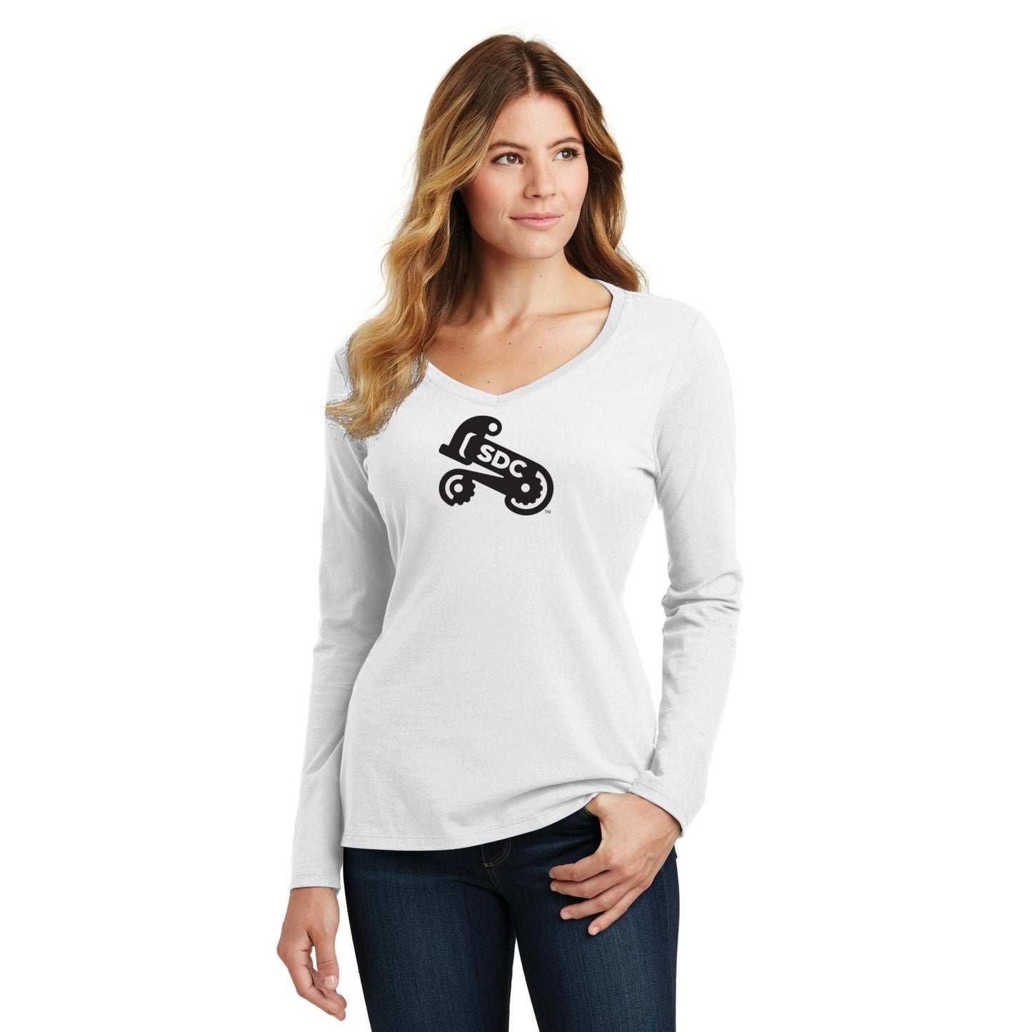 Women's Long Sleeve V-Neck Tee