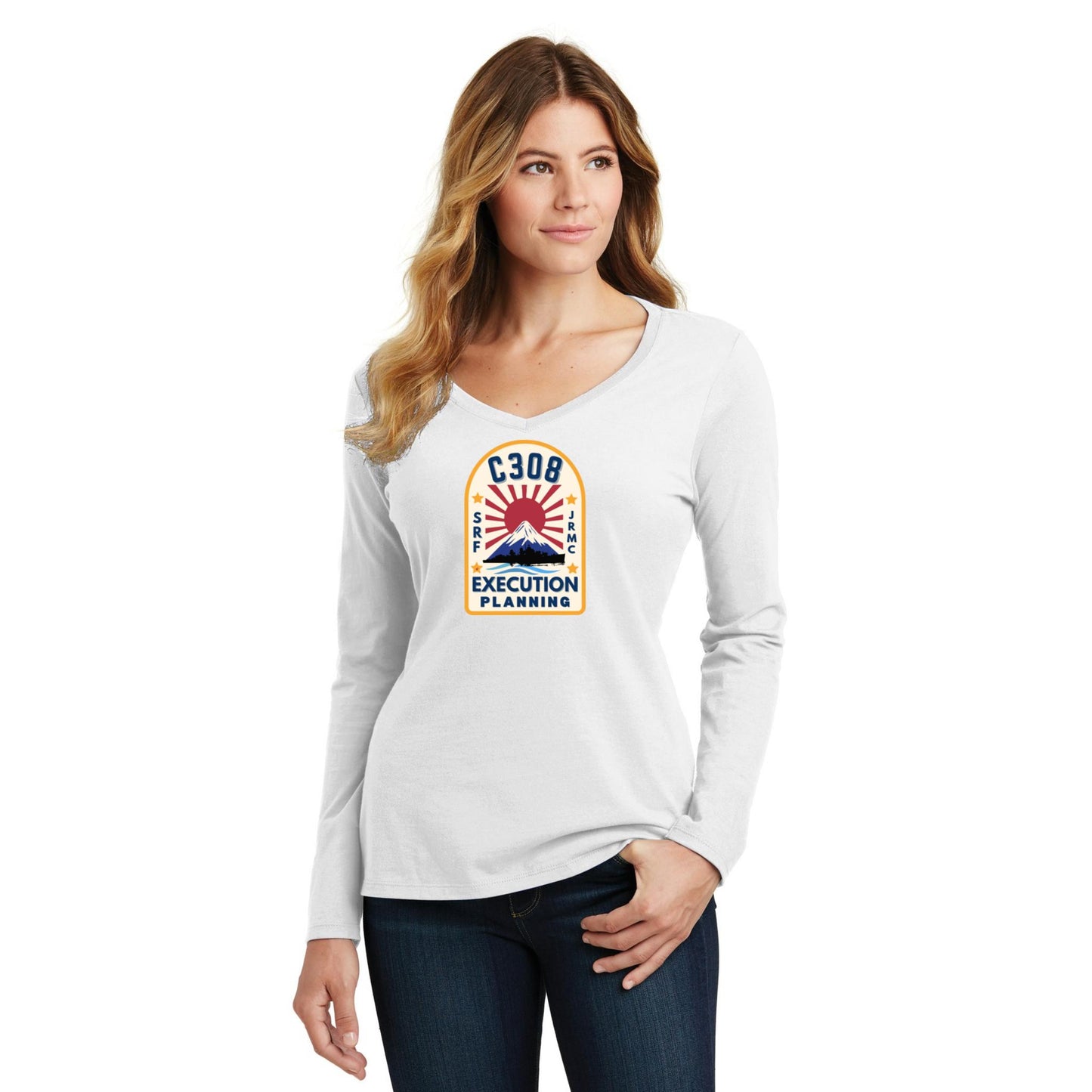 Women's Long Sleeve V-Neck Tee