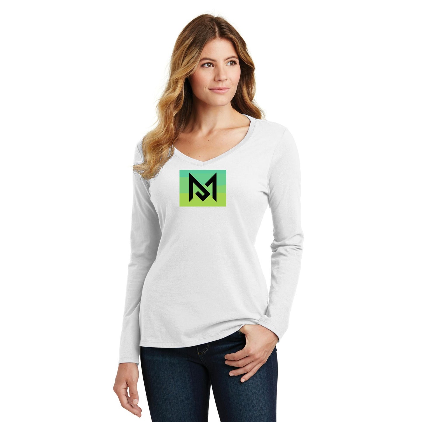 Women's Long Sleeve V-Neck Tee