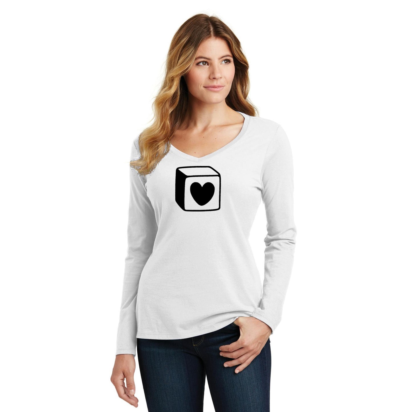 Women's Long Sleeve V-Neck Tee