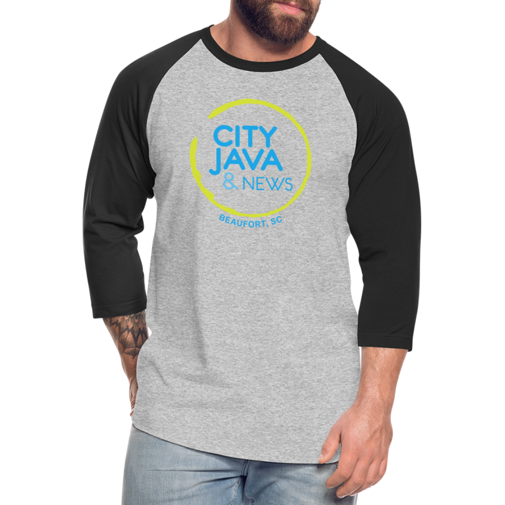 City Java Baseball T-Shirt - heather gray/black